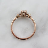 1.0 CT Oval Cut Cluster Moissanite Engagement Ring 4