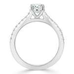 0.75 CT Round Cut Solitaire Moissanite Engagement ring 4