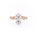 1.58 CT Marquise Cut Solitaire Twig Style Moissanite Engagement Ring 11