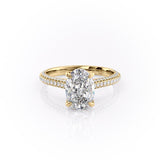 1.91 CT Oval Cut Solitaire Triple Pave Setting Moissanite Engagement Ring 11