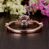 1.60 CT Round Cut Solitaire Twisted Pave Moissanite Engagement Ring 5