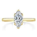 1.0 CT Marquise Cut Solitaire Moissanite Engagement Ring 5