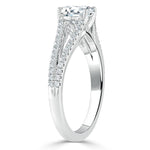 0.75 CT  Oval Cut Solitaire Split Shank Style Moissanite Engagement Ring 3