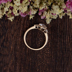 1.60 CT Round Cut Three Stone Moissanite Engagement Ring 6