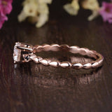 1.35 CT Round Cut Solitaire Moissanite Engagement Ring 4