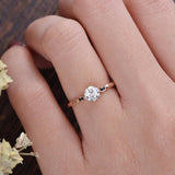 1.35 CT Round Cut Solitaire Moissanite Engagement Ring 2