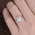 1.90 CT Round Cut Halo Moissanite Engagement Ring 3