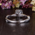 1.60 CT Round Cut Twisted Pave Setting Moissanite Engagement Ring 5