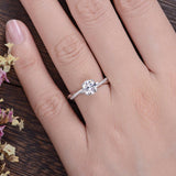 1.60 CT Round Cut Twisted Pave Setting Moissanite Engagement Ring 2