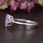 0.75 CT Pear Cluster Moissanite Engagement Ring 6