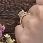 1.60 CT Round Cut Solitaire Pave Setting Moissanite Engagement Ring 5