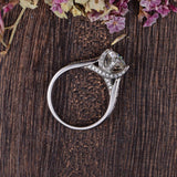 1.60 CT Round Cut Solitaire Pave Setting Moissanite Engagement Ring 9