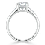 1.5 CT Cushion Cut Solitaire Channel Pave Moissanite Engagement Ring 4