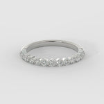 0.35 TCW Round Cut Half Eternity Moissanite Wedding Band 7