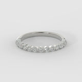 0.35 TCW Round Cut Half Eternity Moissanite Wedding Band 7