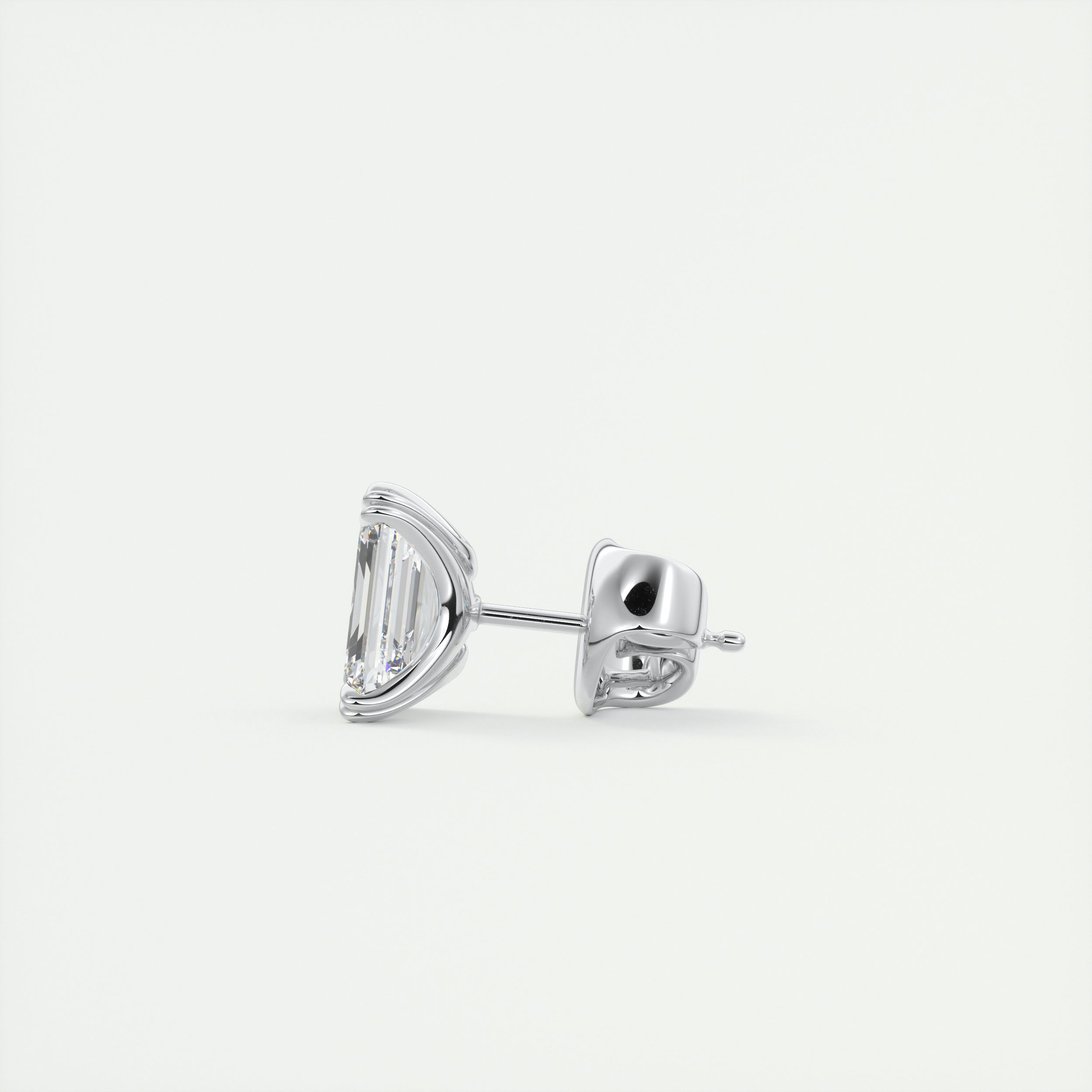 1.0 CT Emerald Solitaire CVD G/VS Diamond Earrings 4
