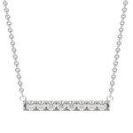 0.24 CT Round Cut Bar Necklace Moissanite Diamond Necklace 2