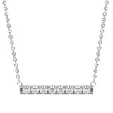0.24 CT Round Cut Bar Necklace Moissanite Diamond Necklace 2