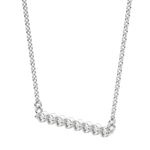 0.24 CT Round Cut Shared Prong Bar Necklace Moissanite Diamond Necklace 5
