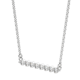 0.24 CT Round Cut Shared Prong Bar Necklace Moissanite Diamond Necklace 5