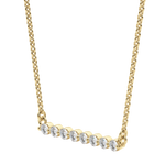 0.24 CT Round Cut Shared Prong Bar Necklace Moissanite Diamond Necklace 7